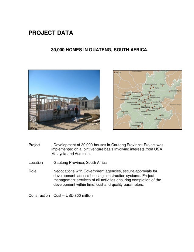 Project management houses south africa Project management houses south africa